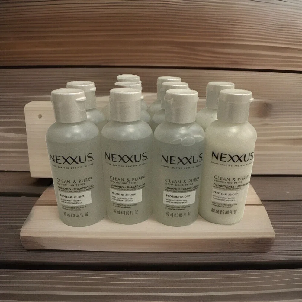 10 Nexxus Clean & Pure Nourishing Detox 8 Shampoo 2 Conditioner  3 fl oz Travel